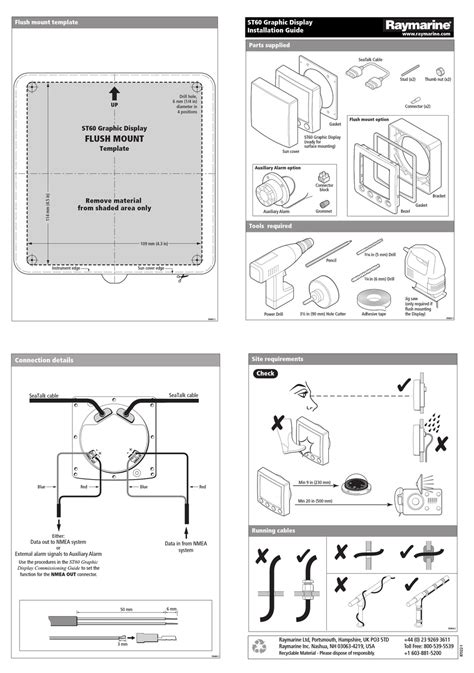 EMC Installation Guidelines All Raymarine. . Raymarine st6002 installation manual